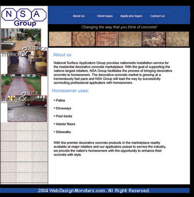 Decorative installation company website designed template